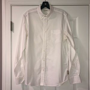 Ben Sherman Long Sleeve Cotton Casual/Dress Oxford Shirt White Large